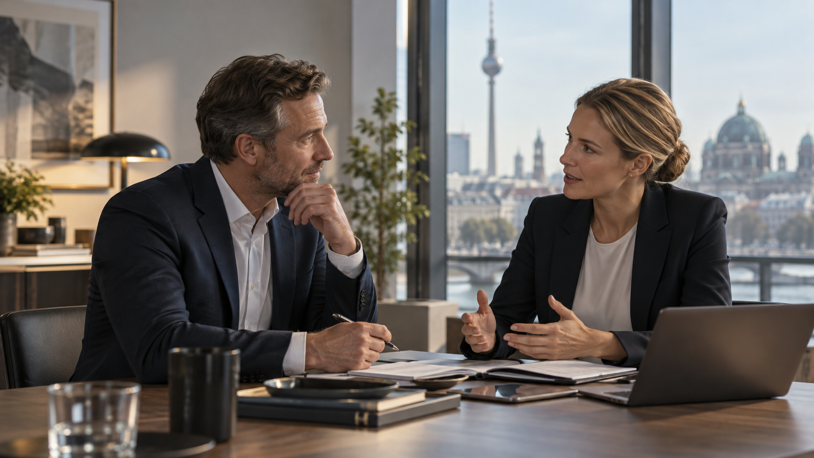 Professionelle Beratung zu Haftungsrisiken in einem Berliner Büro